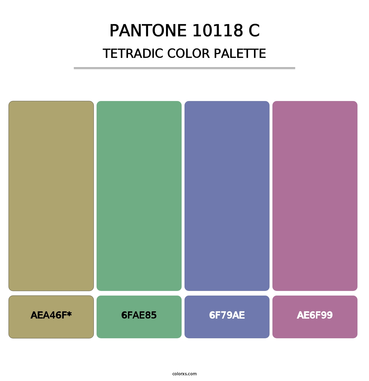 PANTONE 10118 C - Tetradic Color Palette