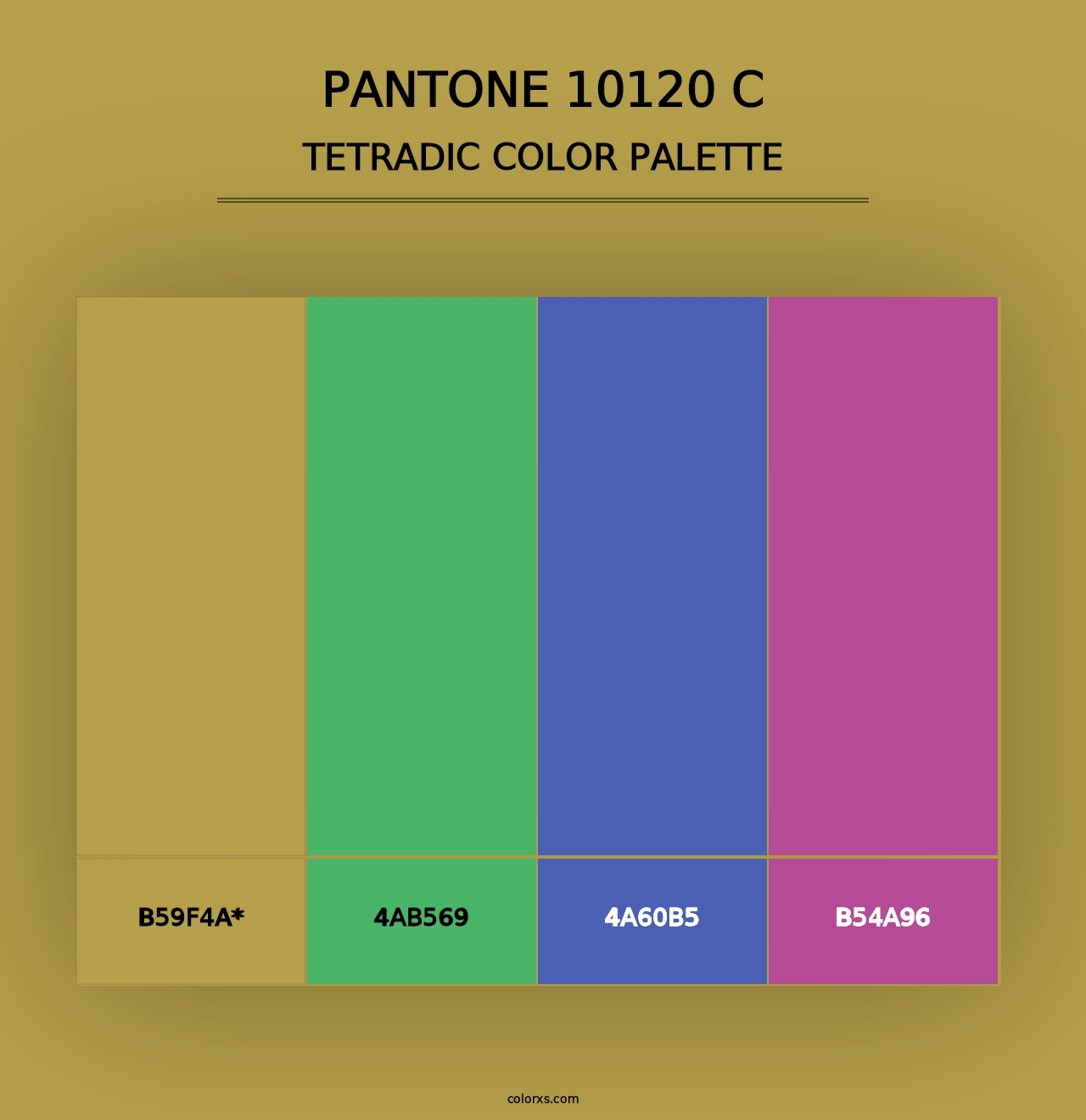 PANTONE 10120 C - Tetradic Color Palette