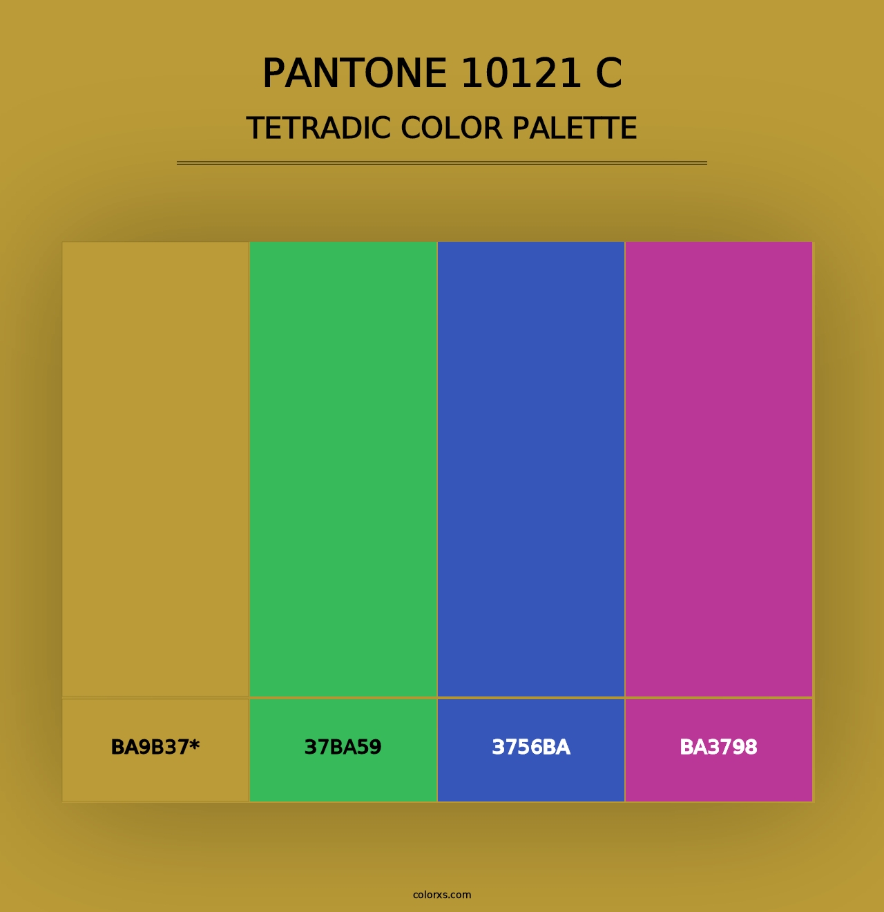 PANTONE 10121 C - Tetradic Color Palette