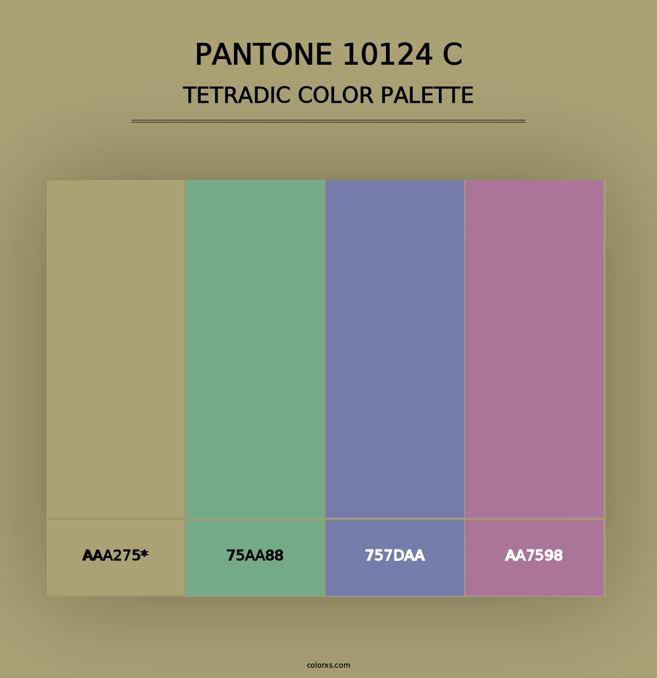 PANTONE 10124 C - Tetradic Color Palette