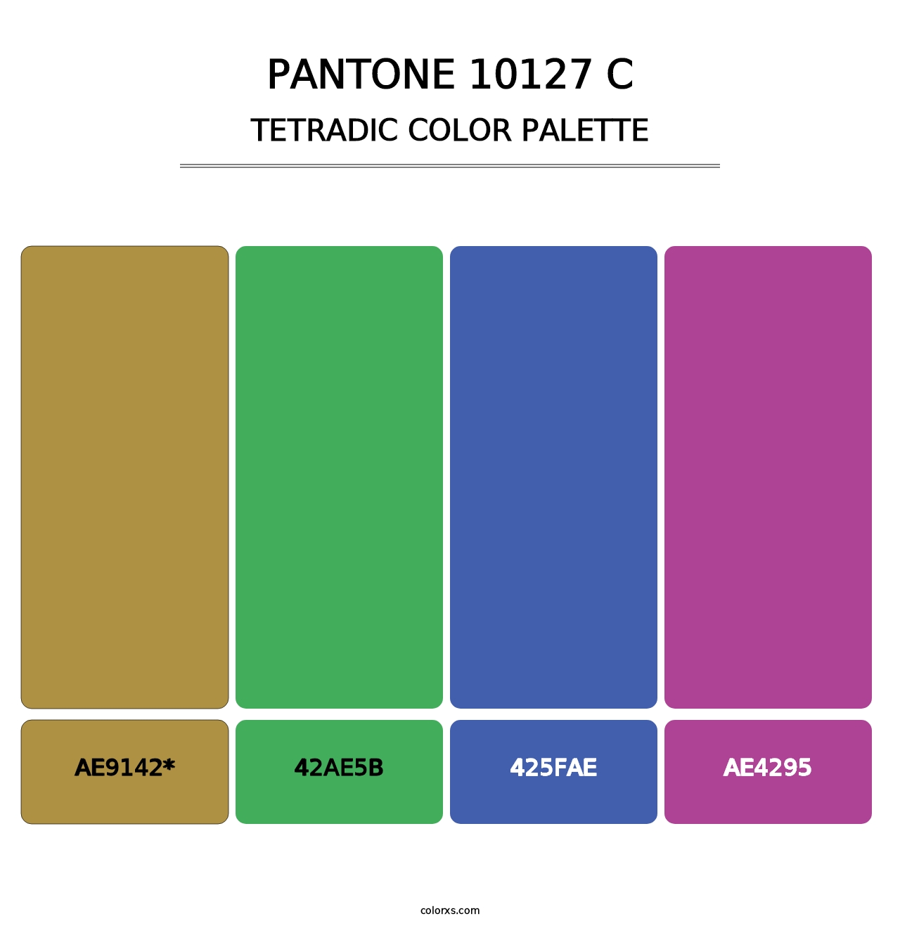 PANTONE 10127 C - Tetradic Color Palette