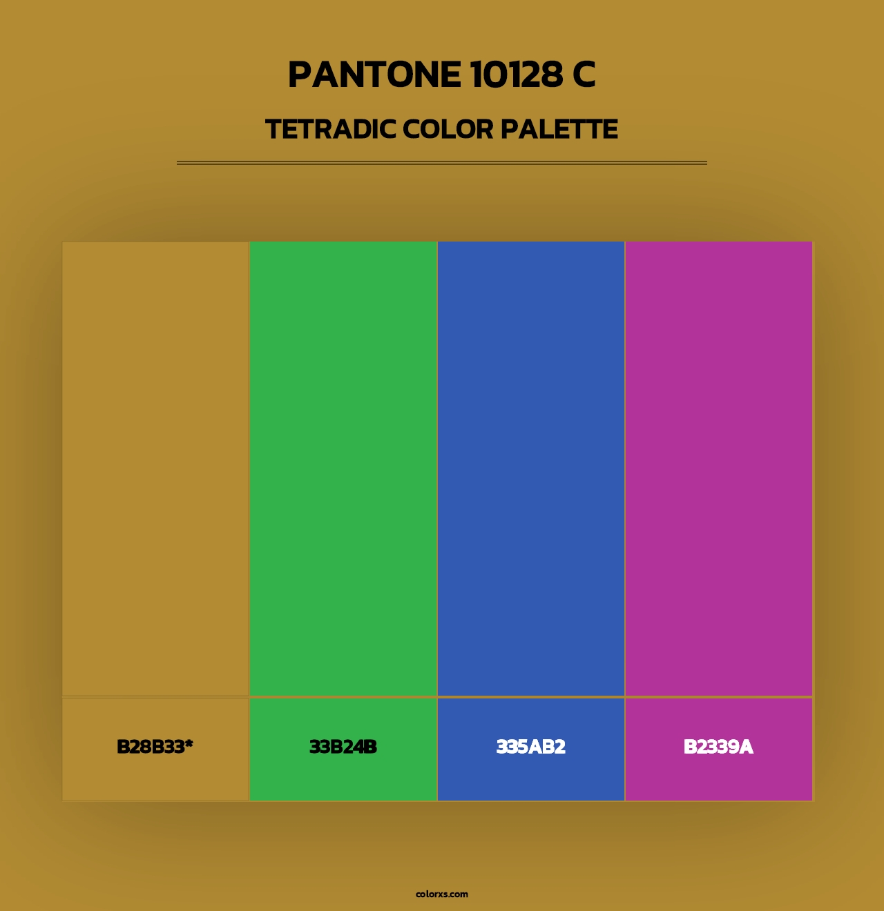 PANTONE 10128 C - Tetradic Color Palette