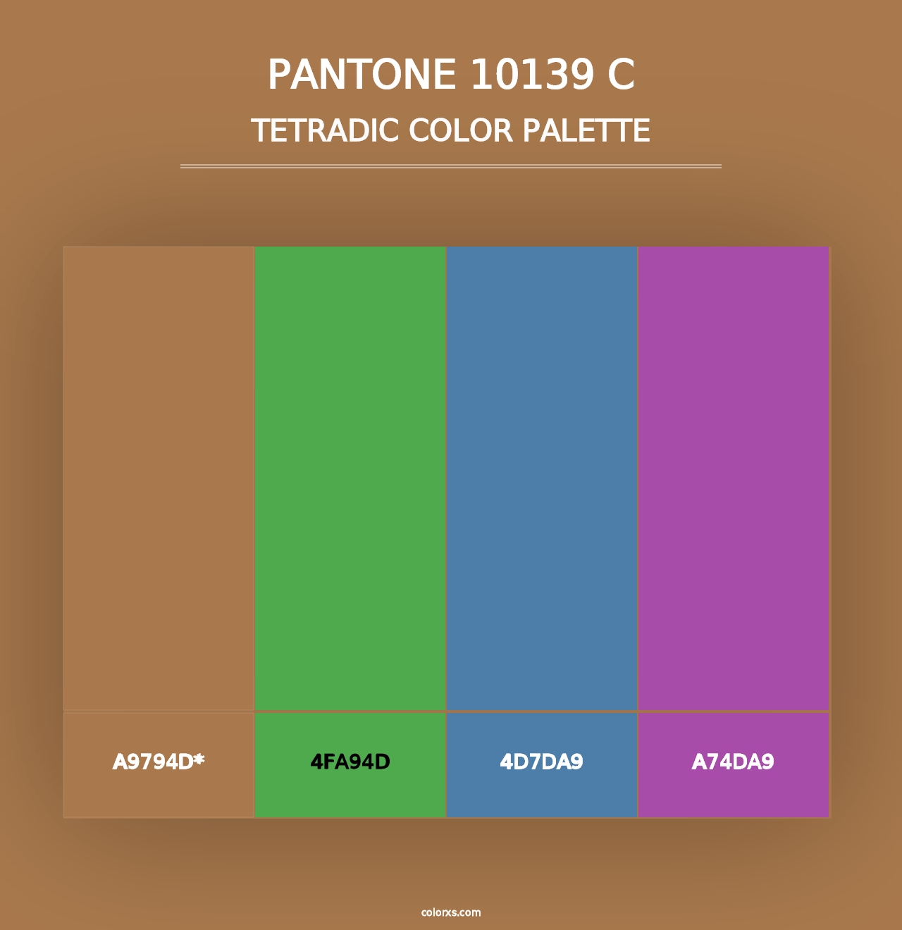 PANTONE 10139 C - Tetradic Color Palette