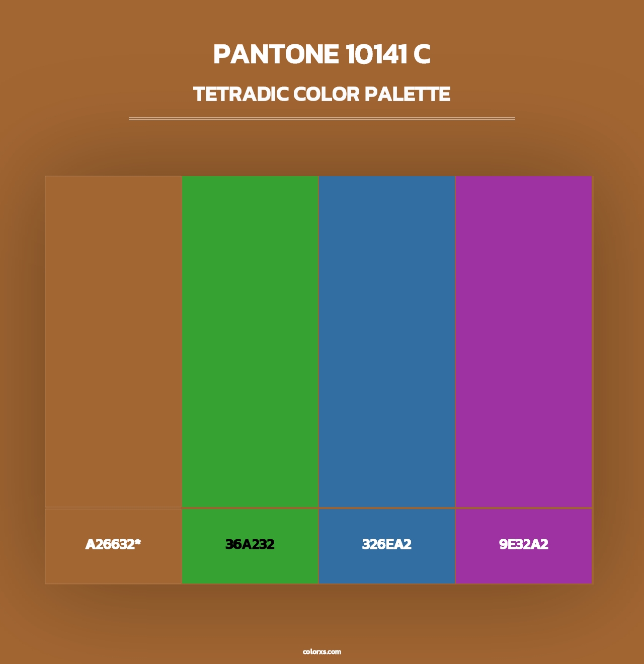 PANTONE 10141 C - Tetradic Color Palette