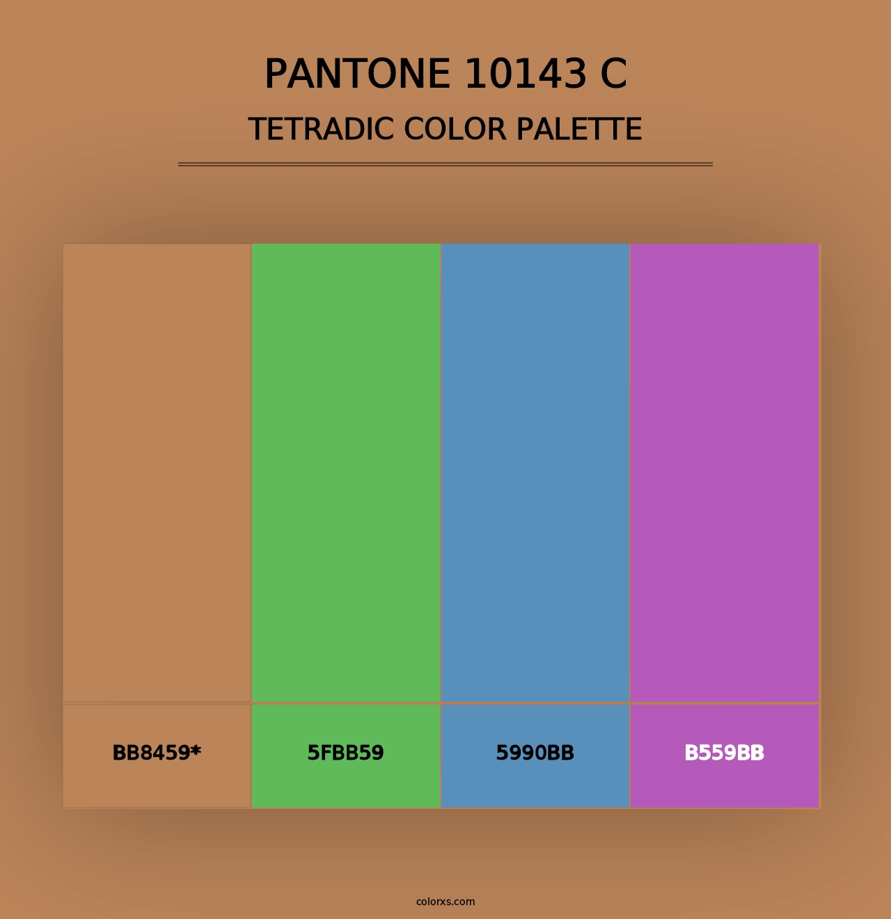 PANTONE 10143 C - Tetradic Color Palette