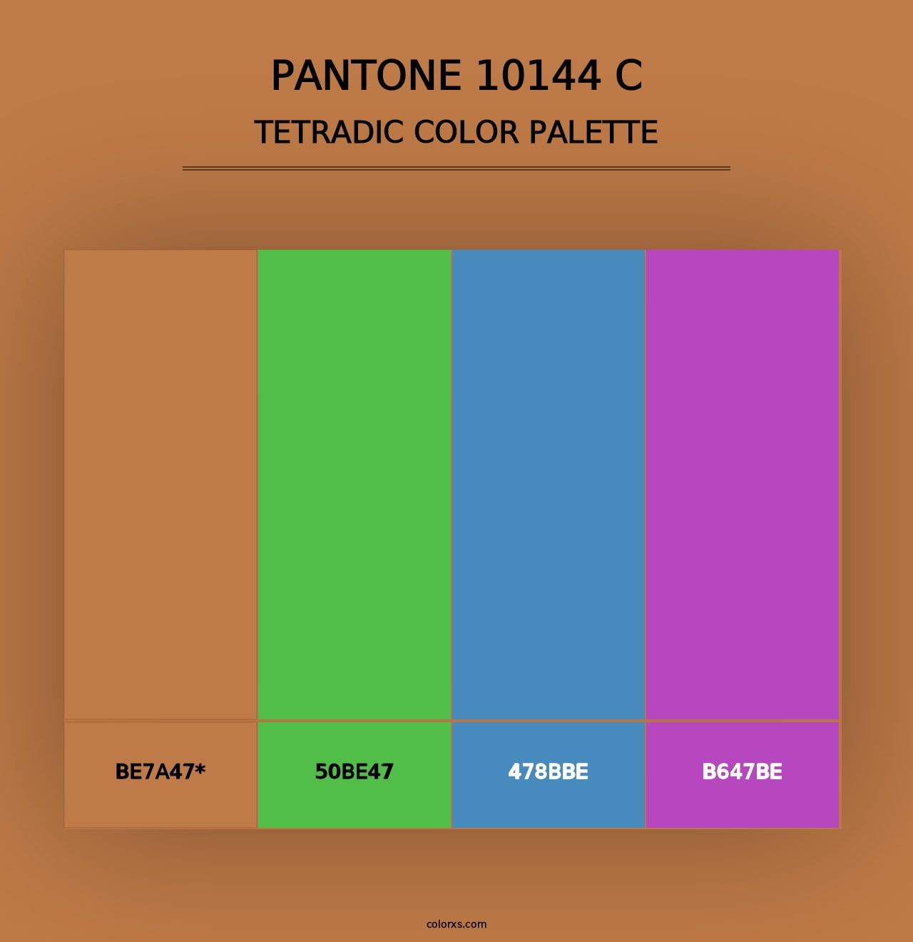 PANTONE 10144 C - Tetradic Color Palette