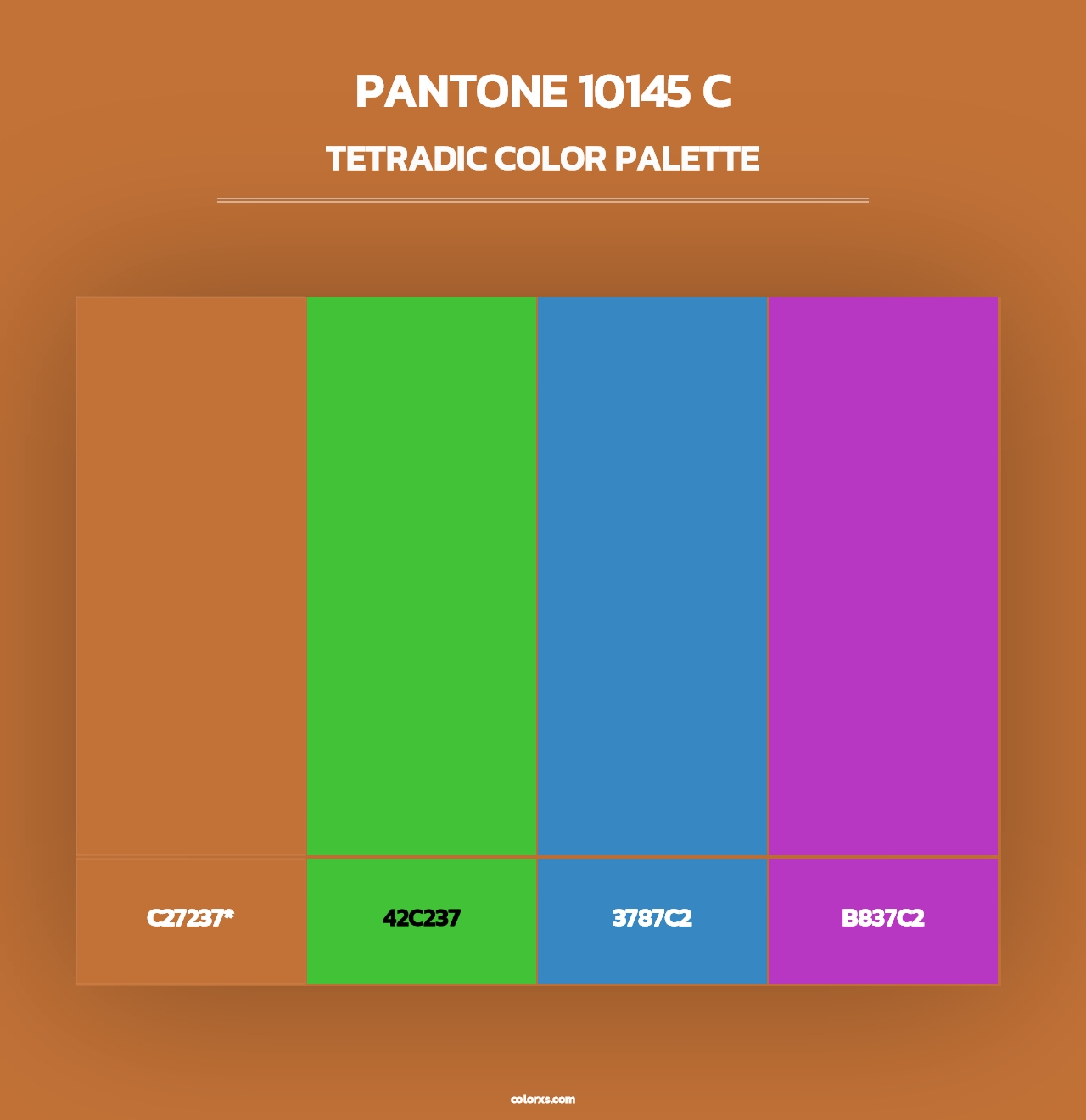 PANTONE 10145 C - Tetradic Color Palette