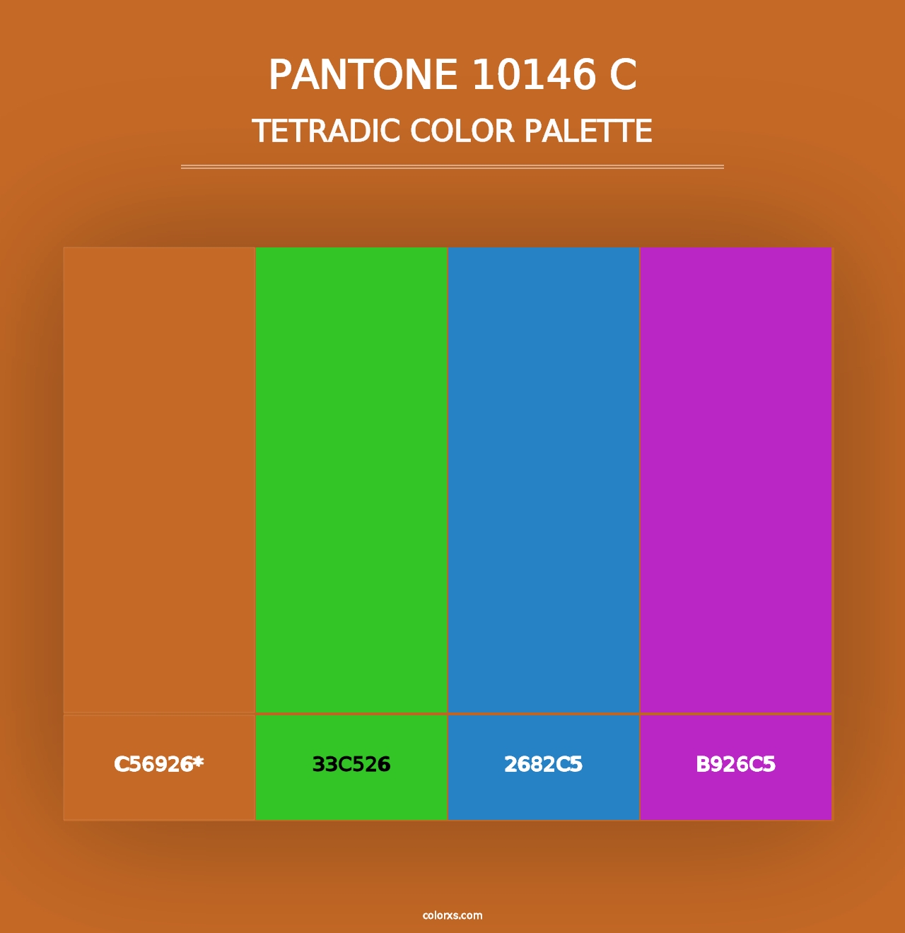 PANTONE 10146 C - Tetradic Color Palette