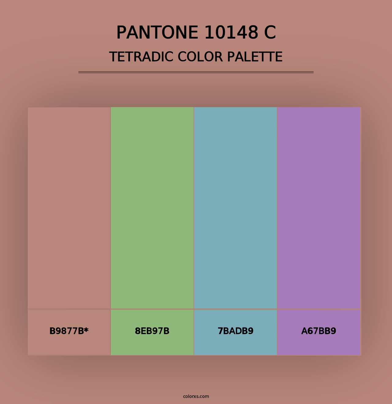 PANTONE 10148 C - Tetradic Color Palette