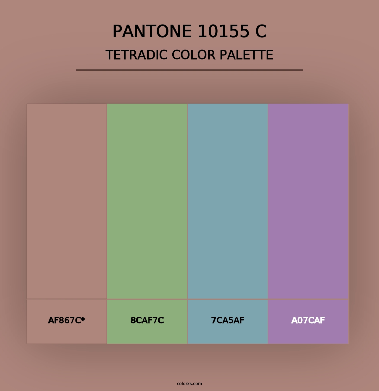 PANTONE 10155 C - Tetradic Color Palette