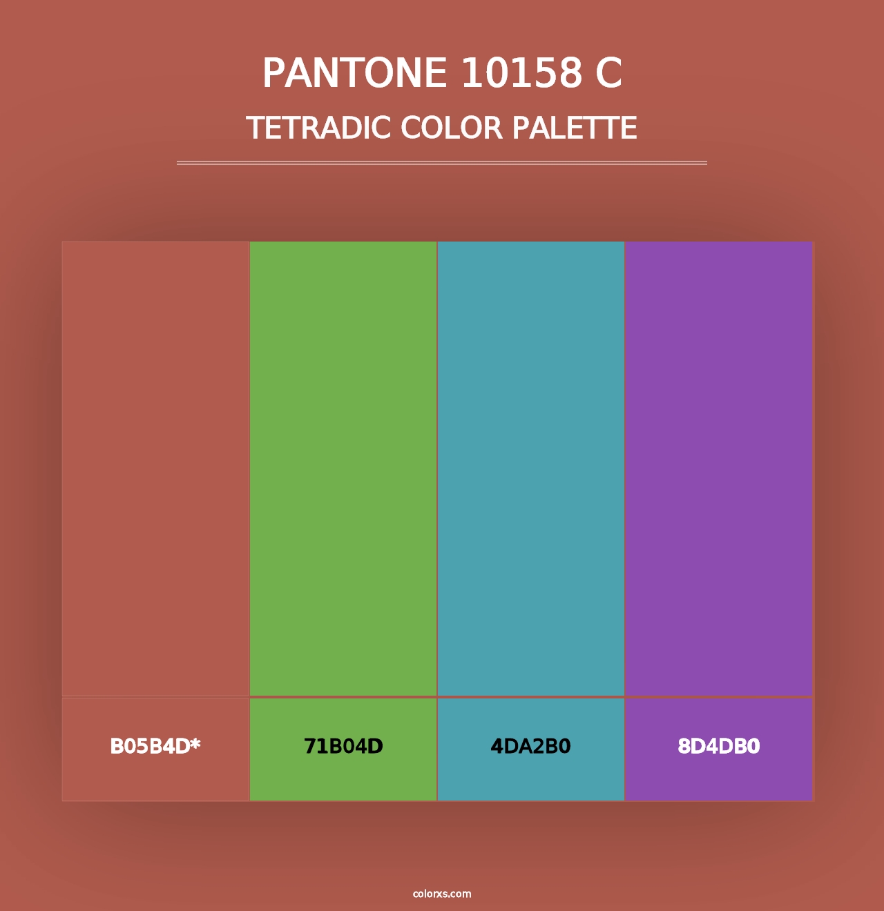 PANTONE 10158 C - Tetradic Color Palette