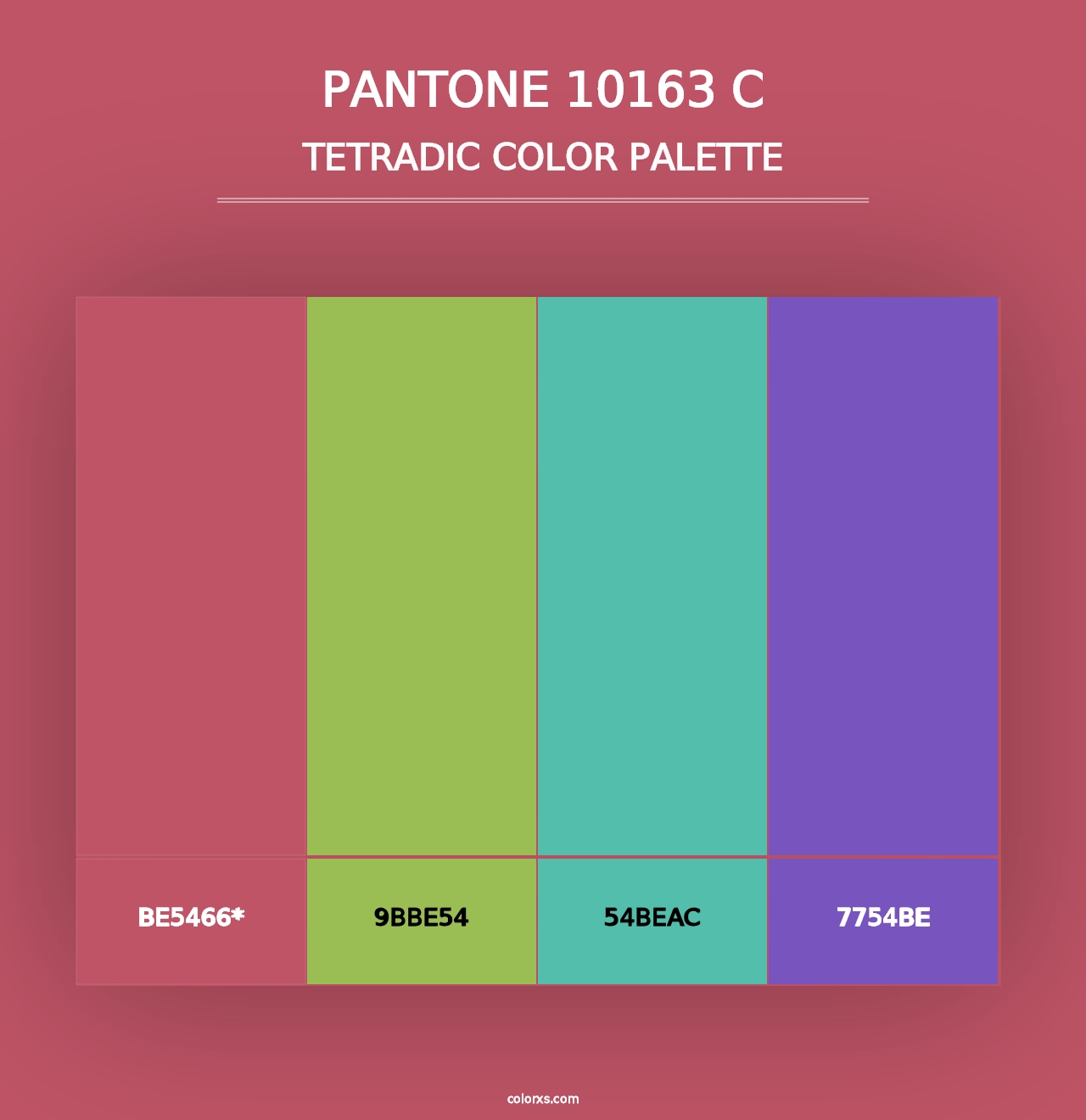 PANTONE 10163 C - Tetradic Color Palette