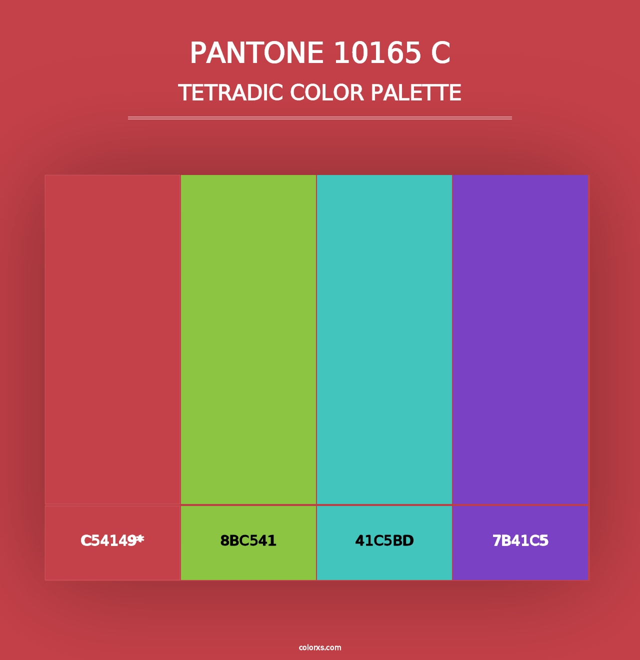 PANTONE 10165 C - Tetradic Color Palette