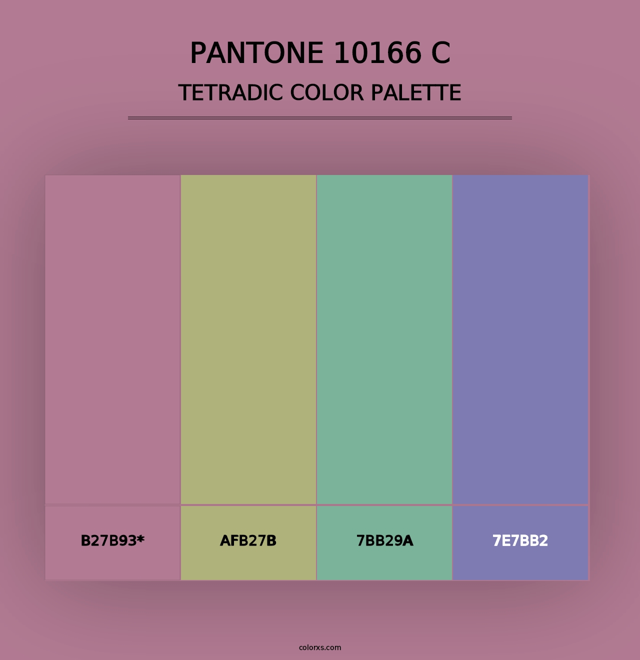 PANTONE 10166 C - Tetradic Color Palette