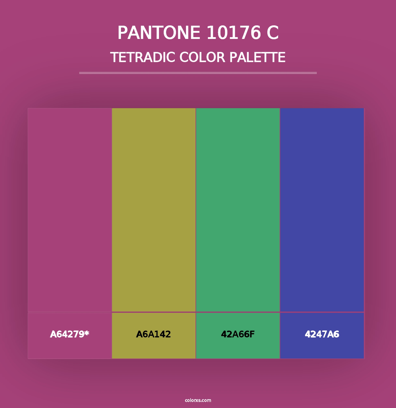 PANTONE 10176 C - Tetradic Color Palette