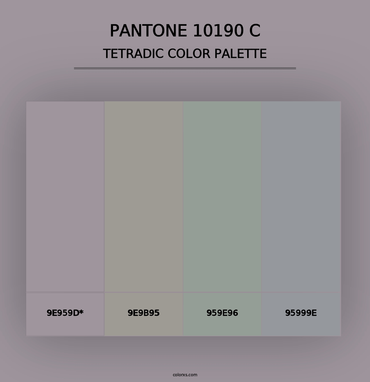 PANTONE 10190 C - Tetradic Color Palette