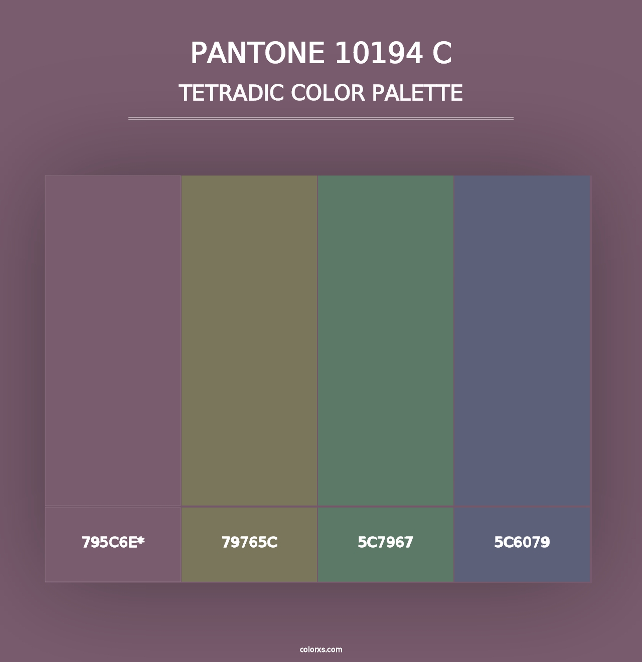 PANTONE 10194 C - Tetradic Color Palette