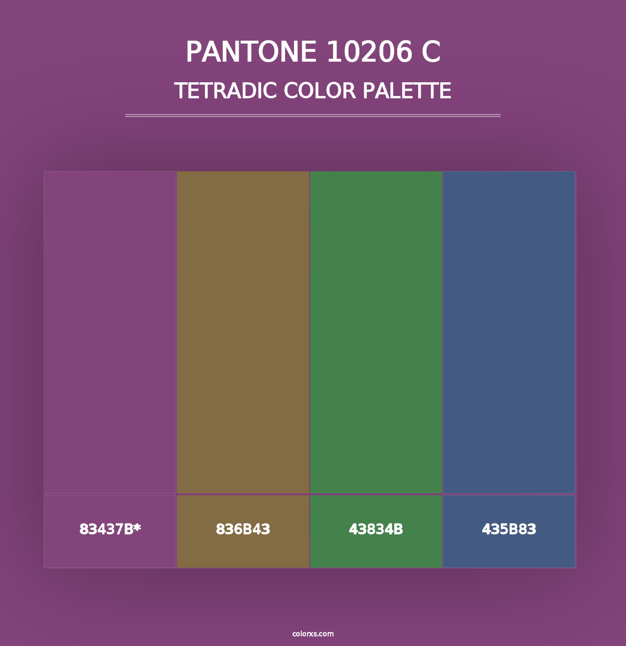 PANTONE 10206 C - Tetradic Color Palette