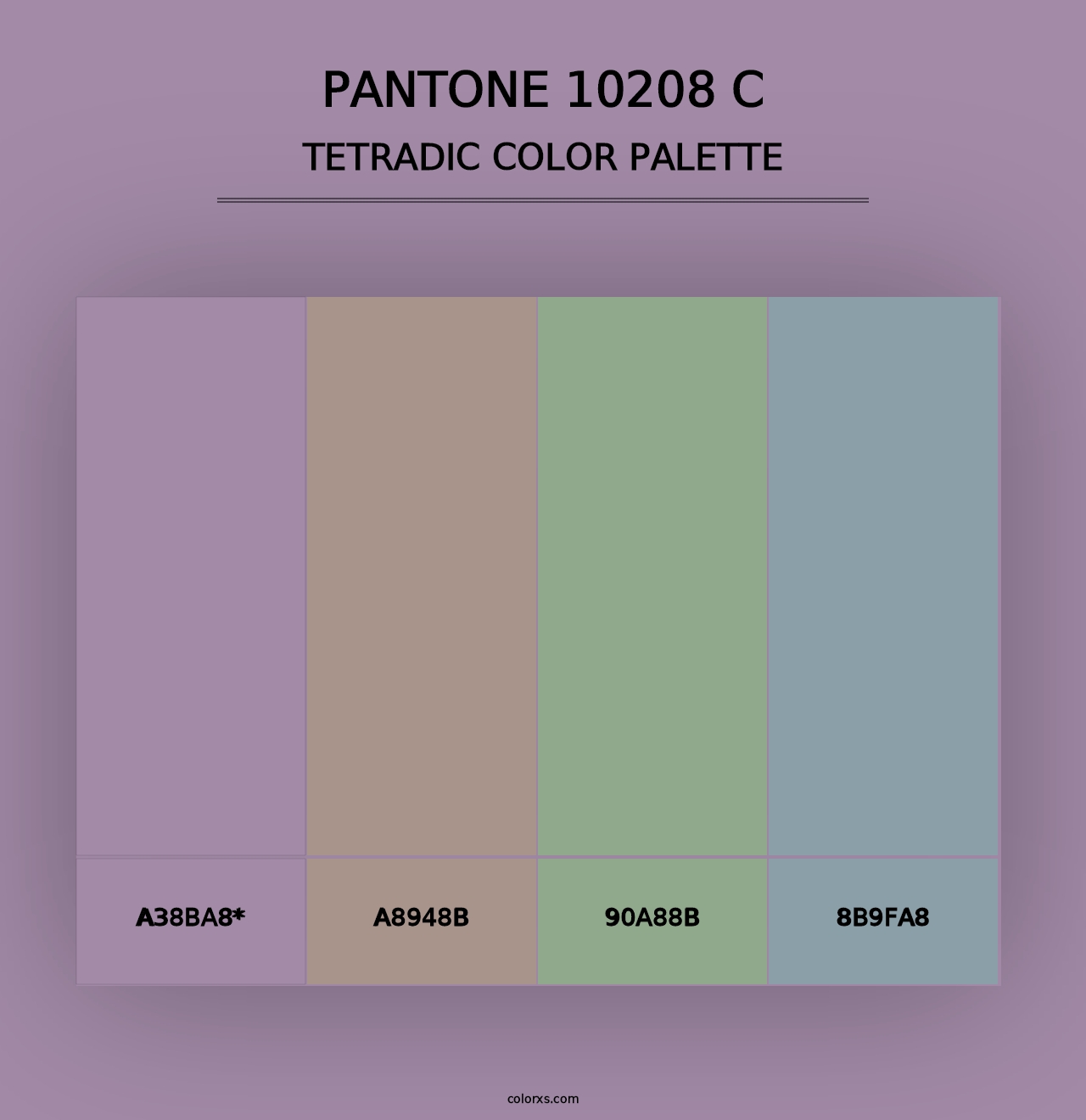 PANTONE 10208 C - Tetradic Color Palette