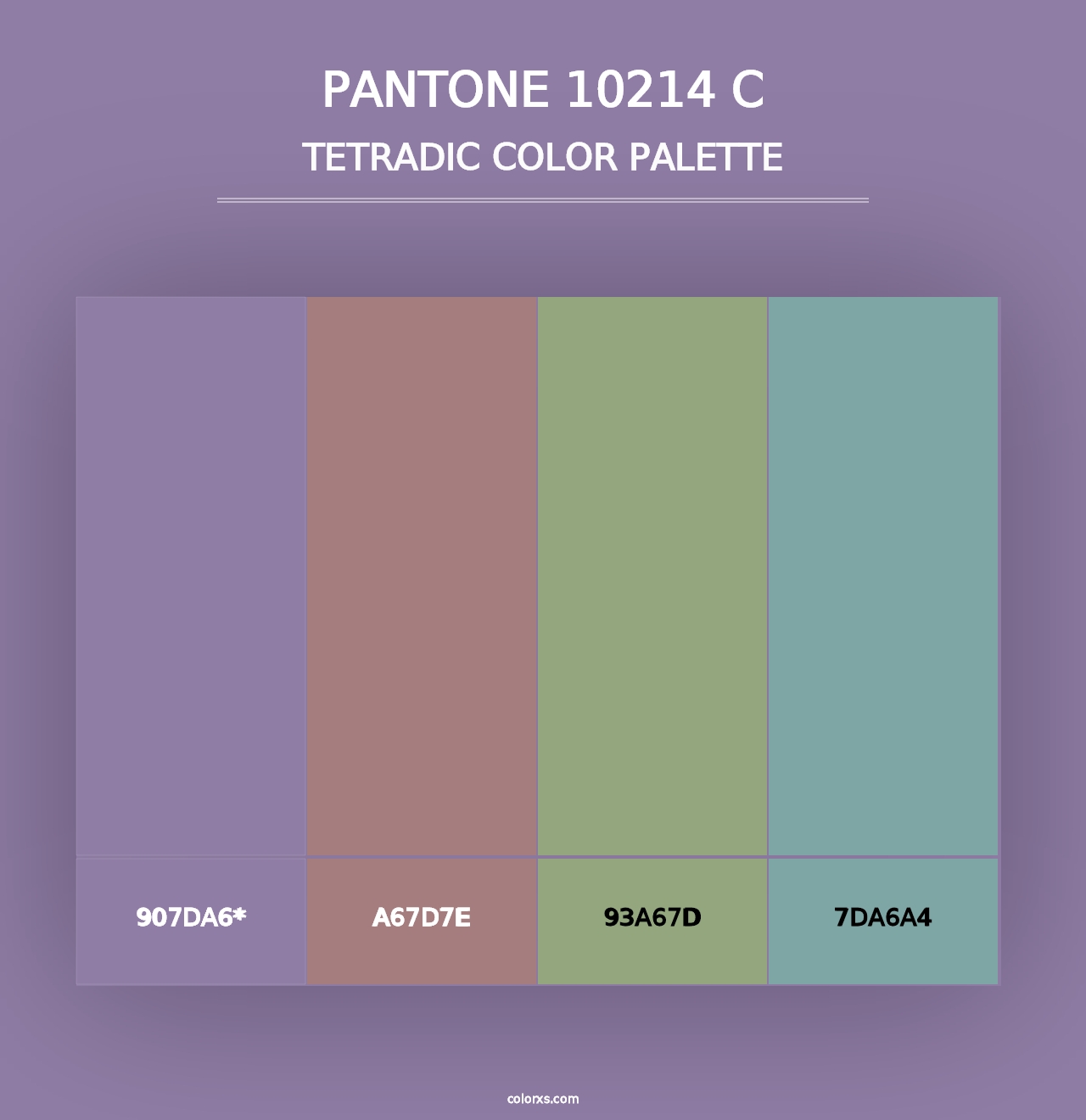 PANTONE 10214 C - Tetradic Color Palette