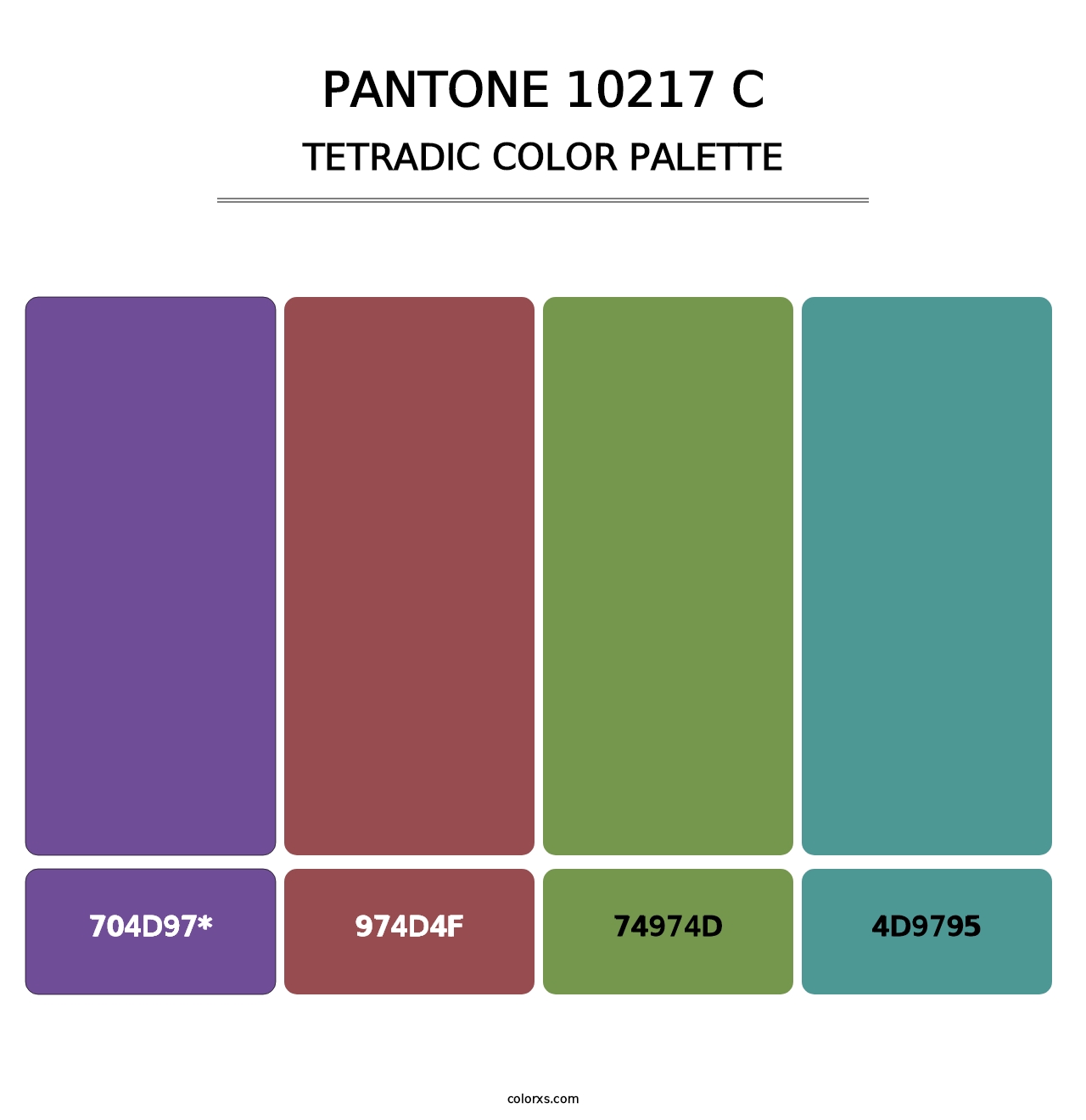 PANTONE 10217 C - Tetradic Color Palette