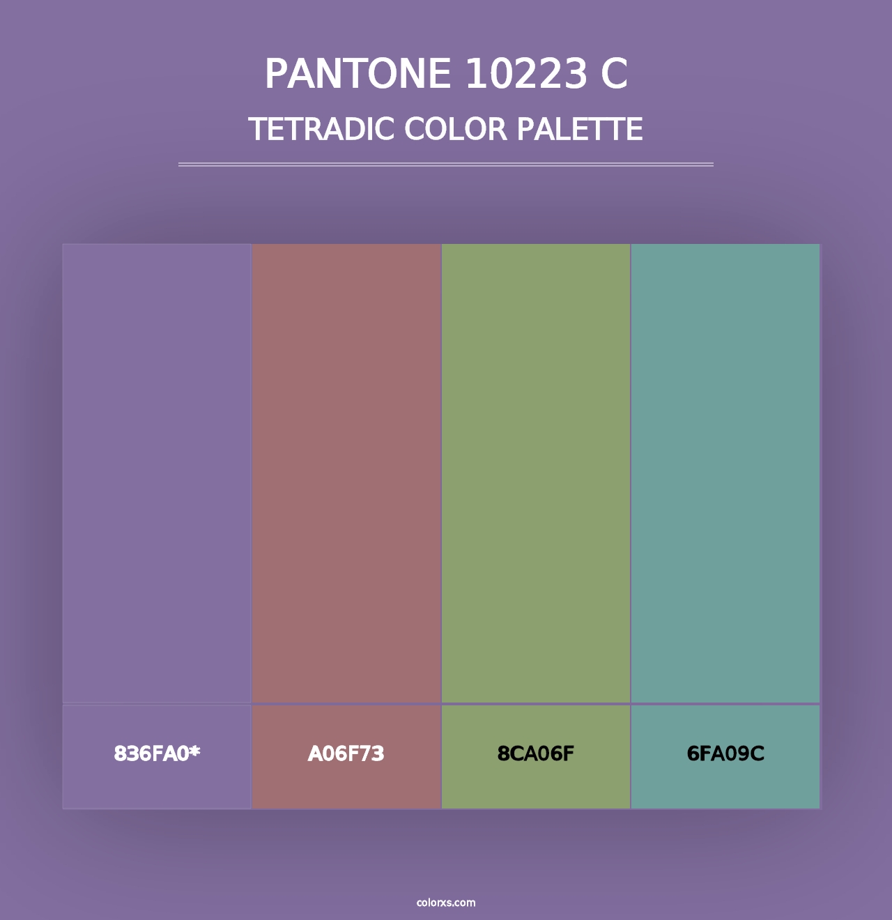 PANTONE 10223 C - Tetradic Color Palette