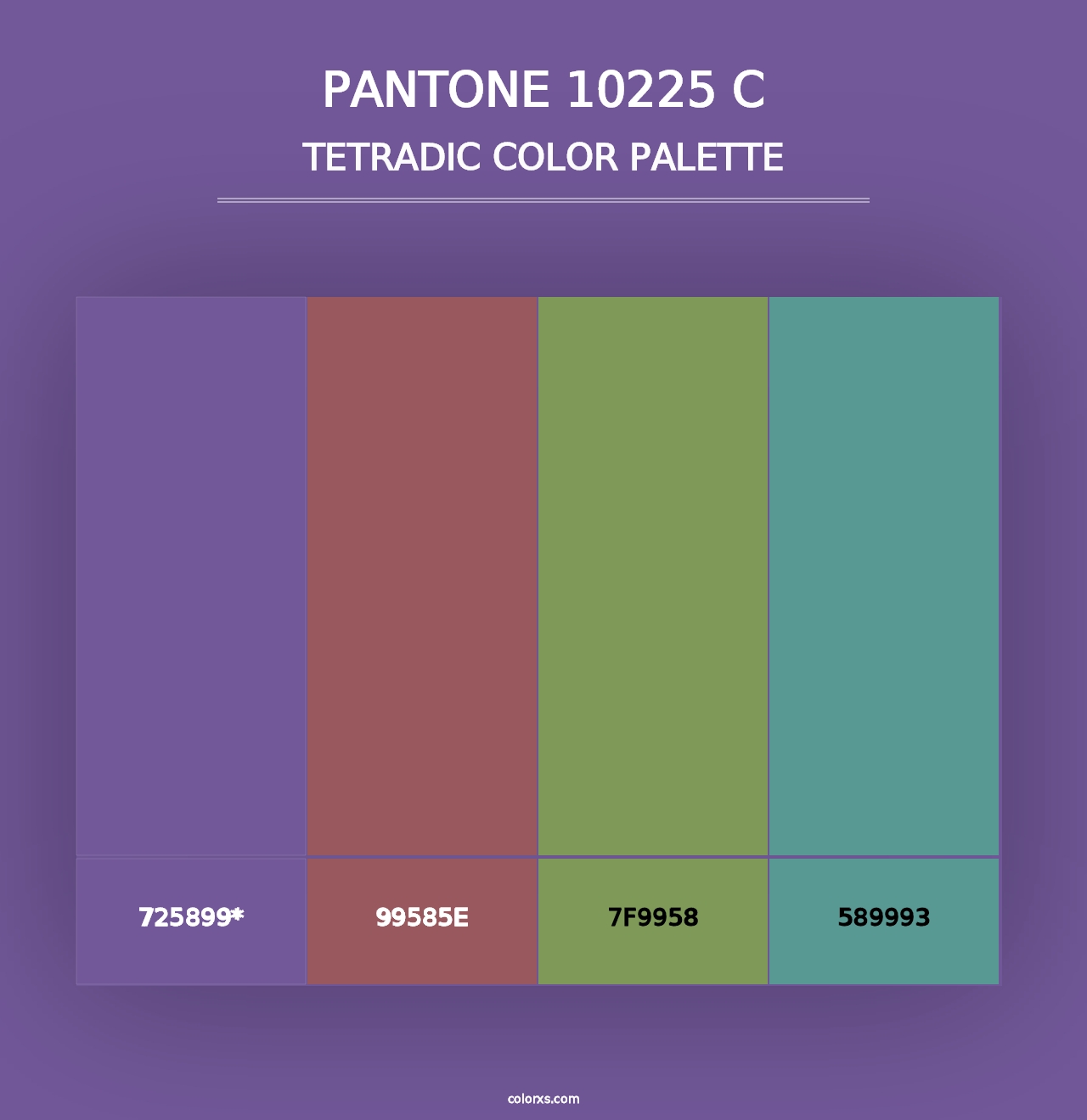 PANTONE 10225 C - Tetradic Color Palette