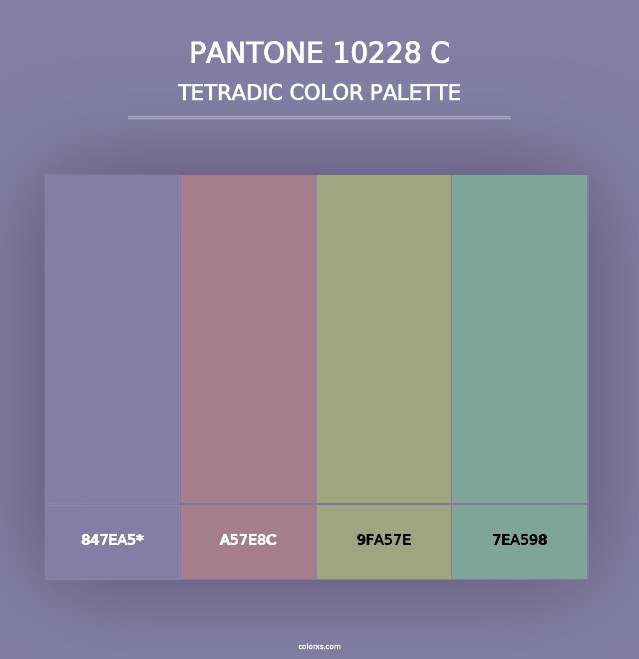 PANTONE 10228 C - Tetradic Color Palette