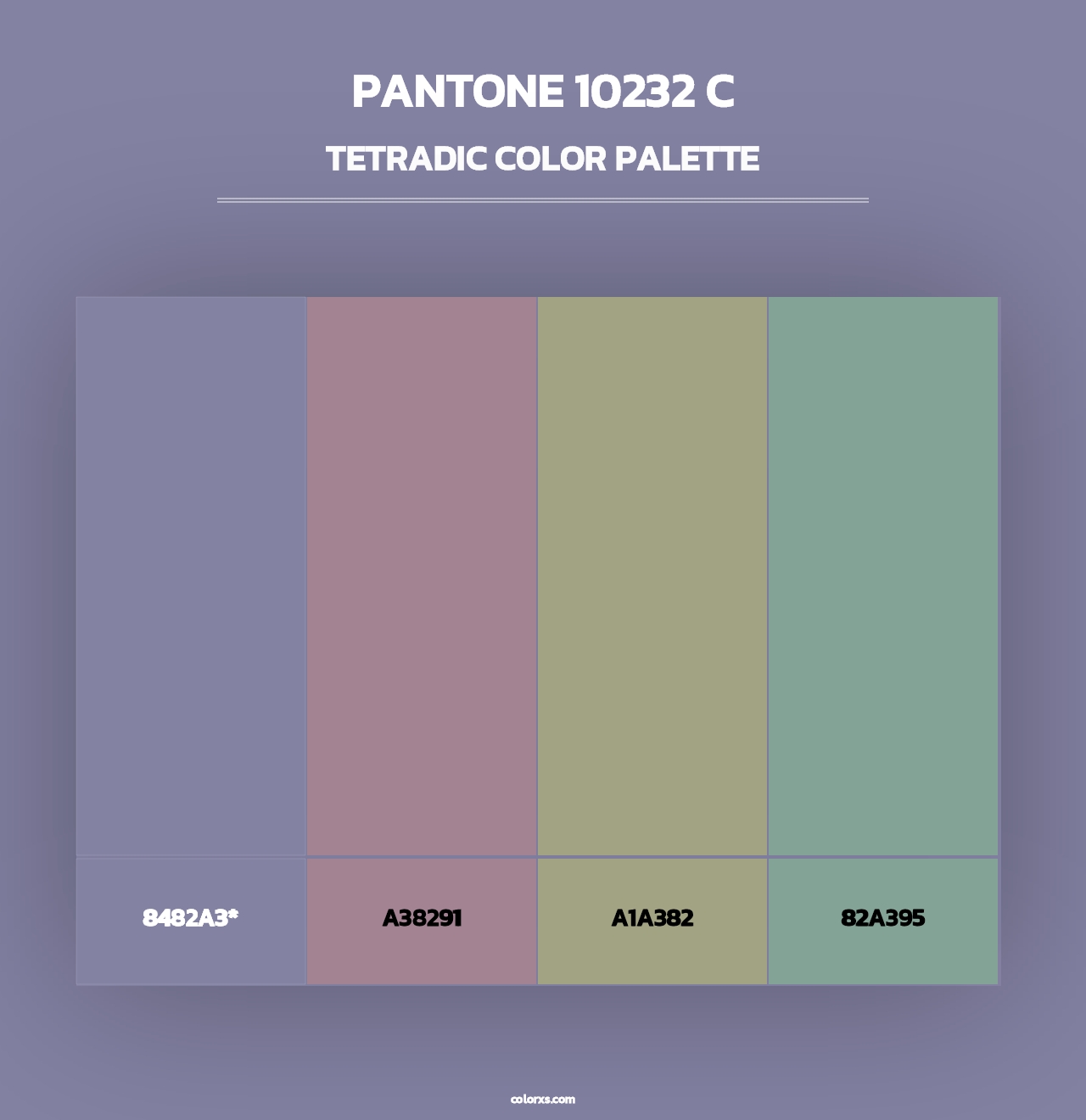 PANTONE 10232 C - Tetradic Color Palette