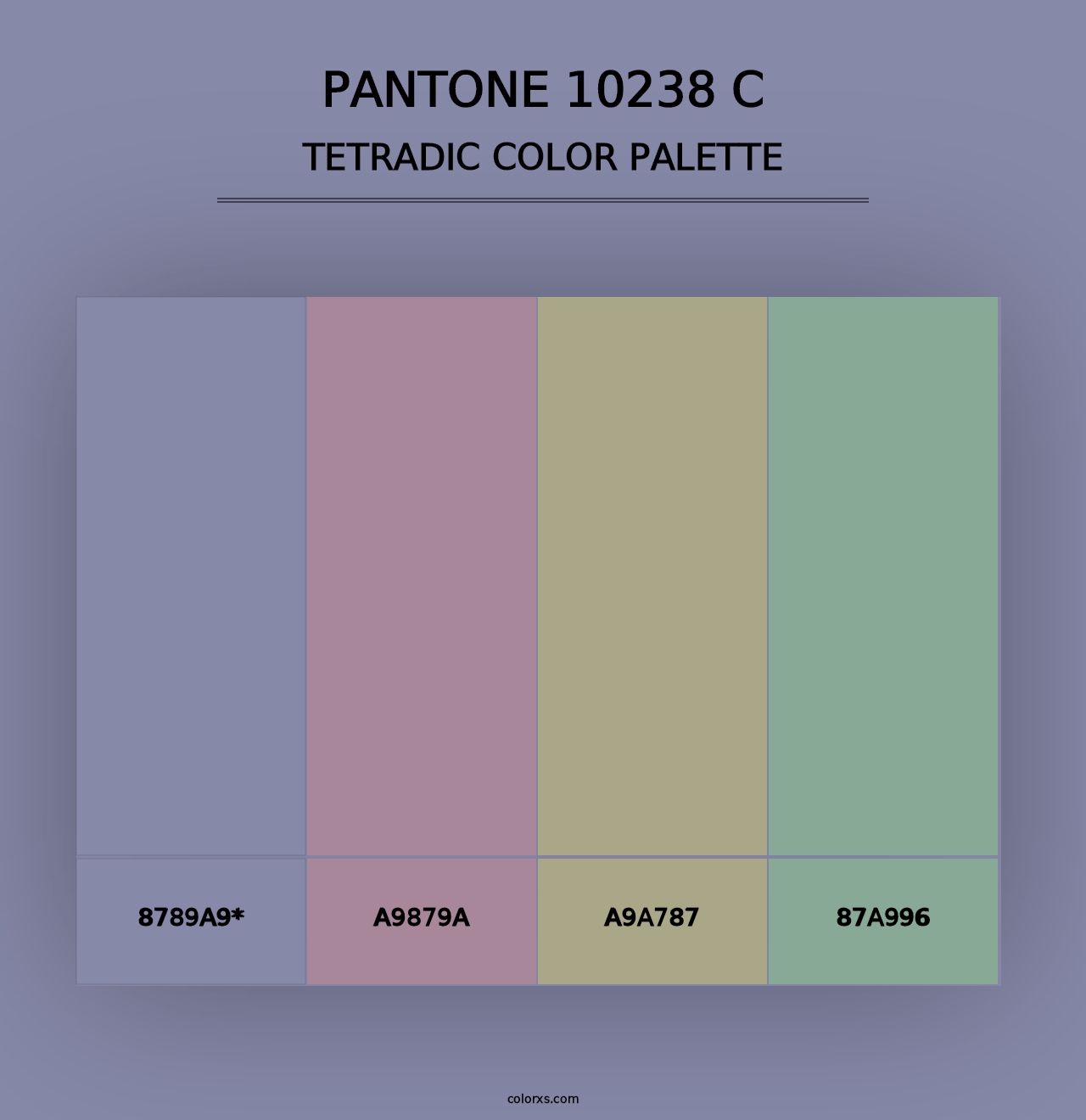 PANTONE 10238 C - Tetradic Color Palette