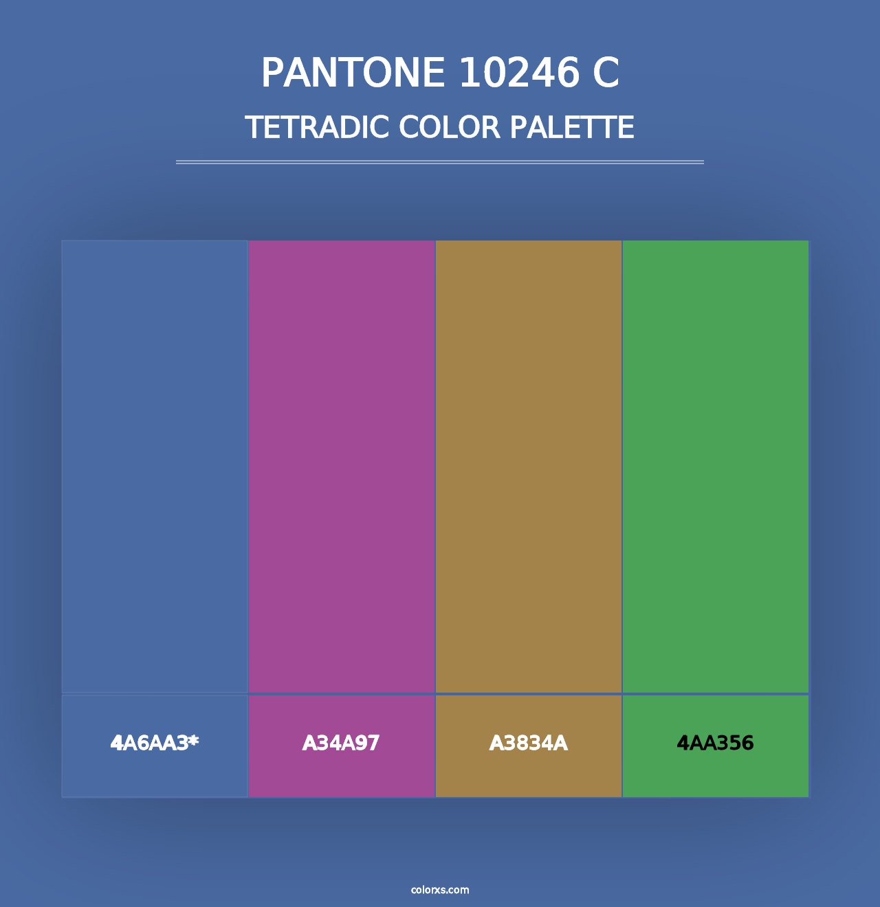 PANTONE 10246 C - Tetradic Color Palette