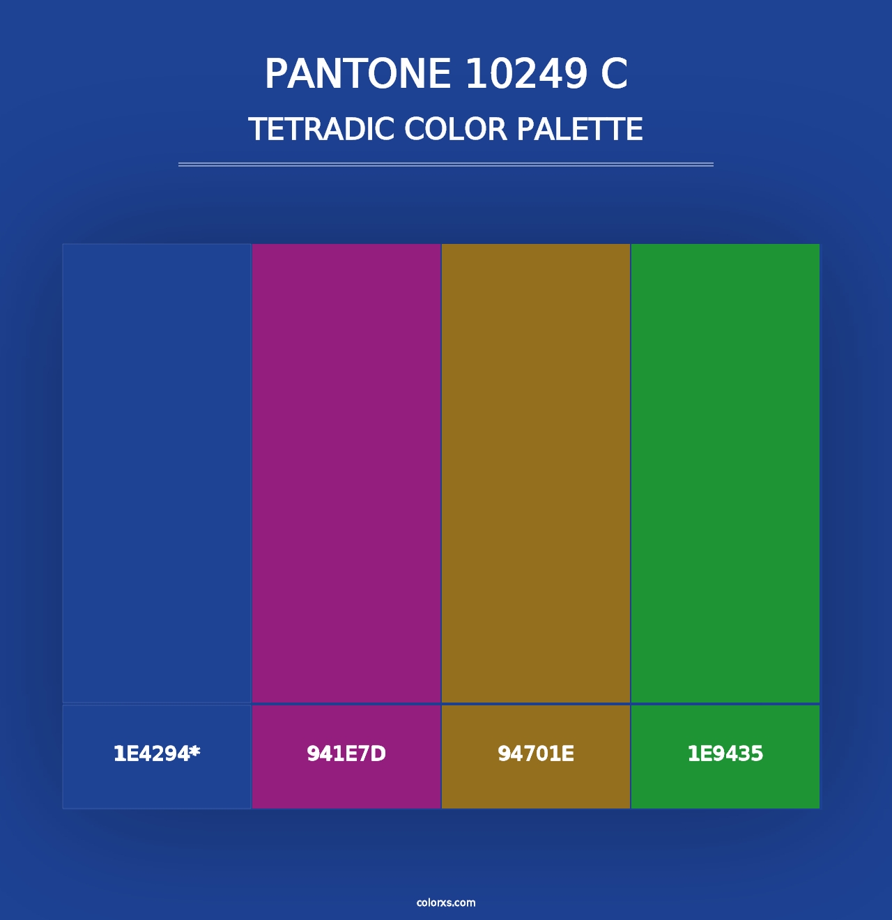 PANTONE 10249 C - Tetradic Color Palette