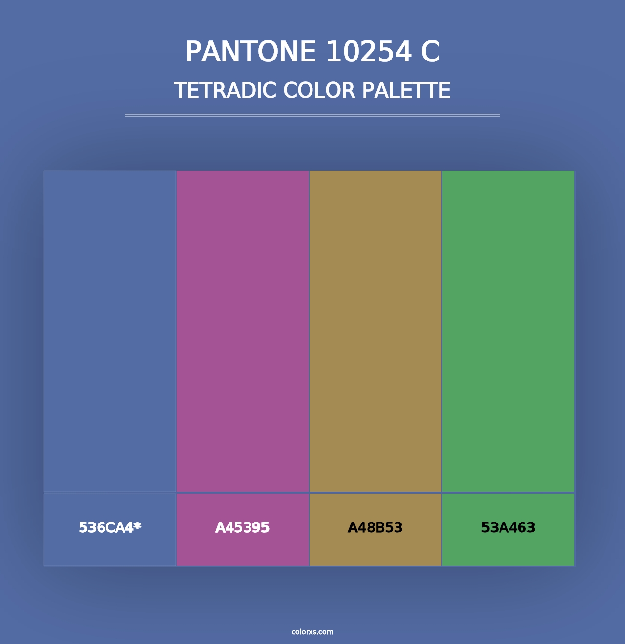 PANTONE 10254 C - Tetradic Color Palette