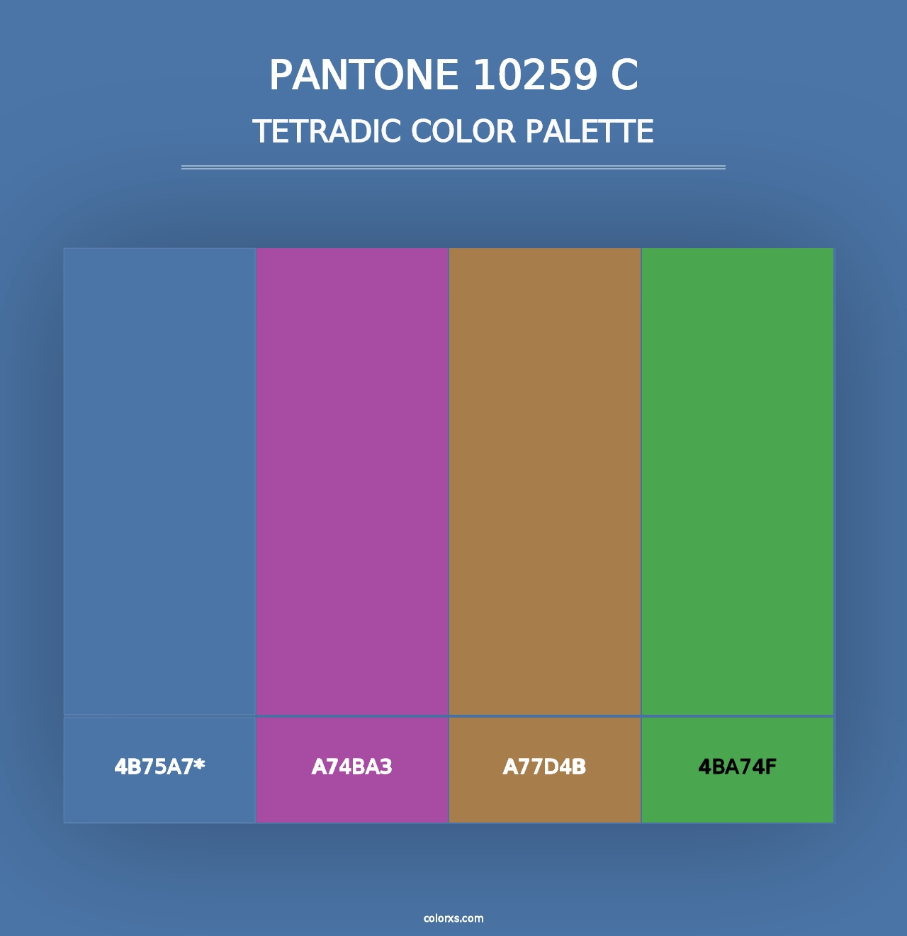 PANTONE 10259 C - Tetradic Color Palette