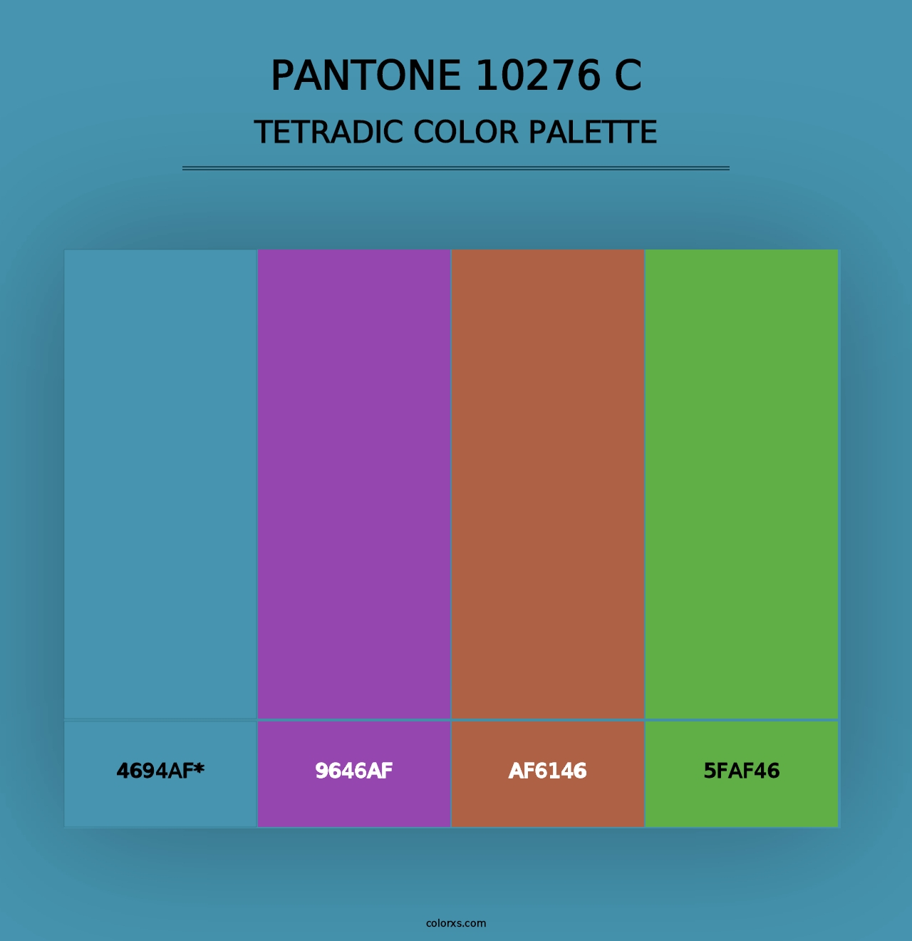 PANTONE 10276 C - Tetradic Color Palette