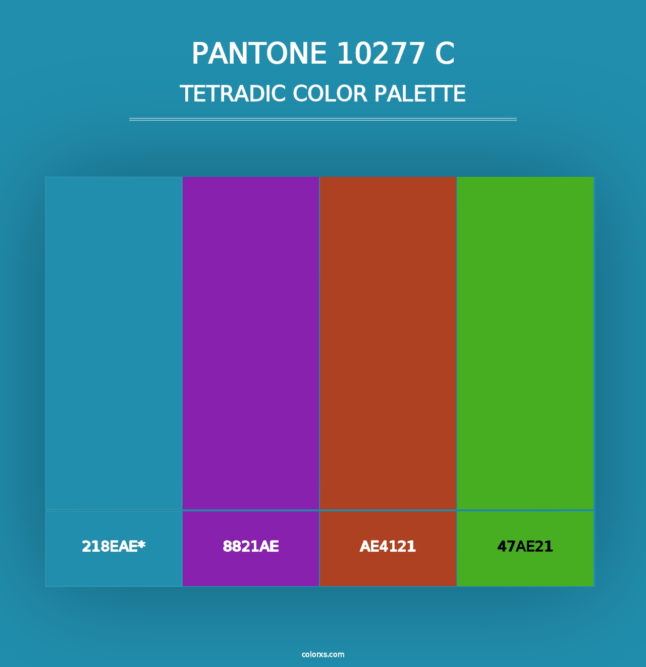 PANTONE 10277 C - Tetradic Color Palette