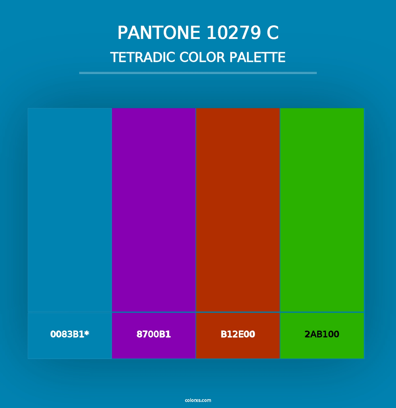 PANTONE 10279 C - Tetradic Color Palette