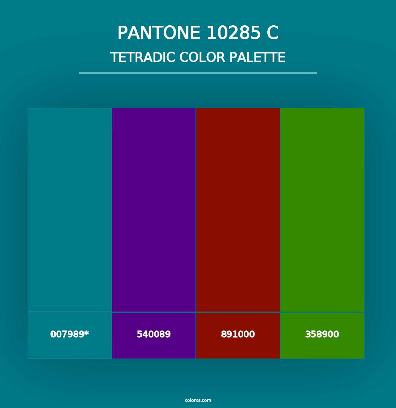 PANTONE 10285 C - Tetradic Color Palette