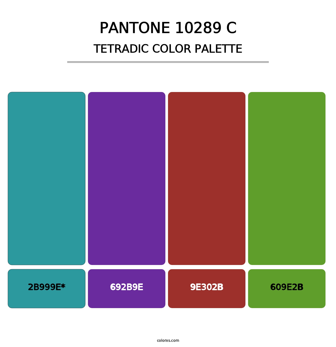 PANTONE 10289 C - Tetradic Color Palette