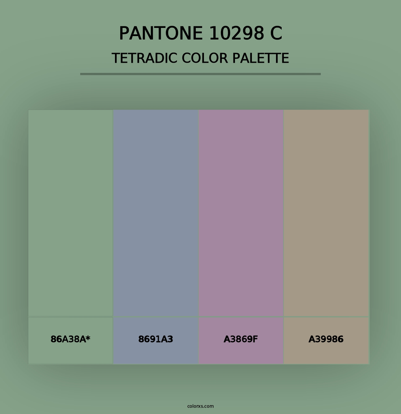 PANTONE 10298 C - Tetradic Color Palette