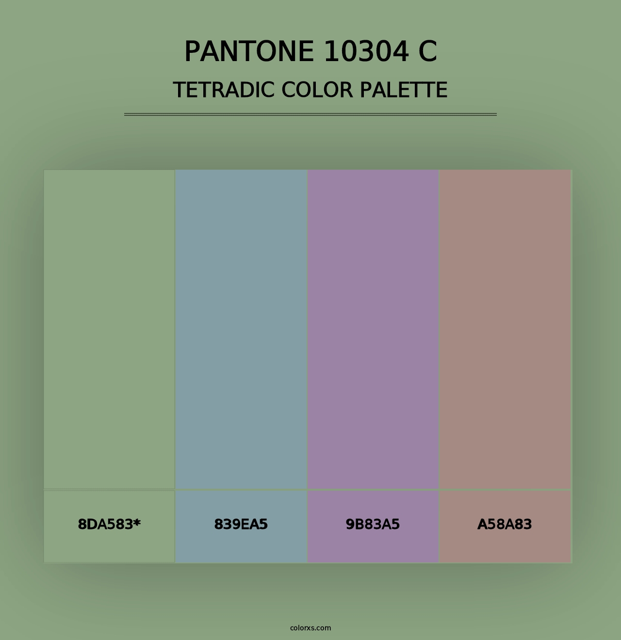 PANTONE 10304 C - Tetradic Color Palette