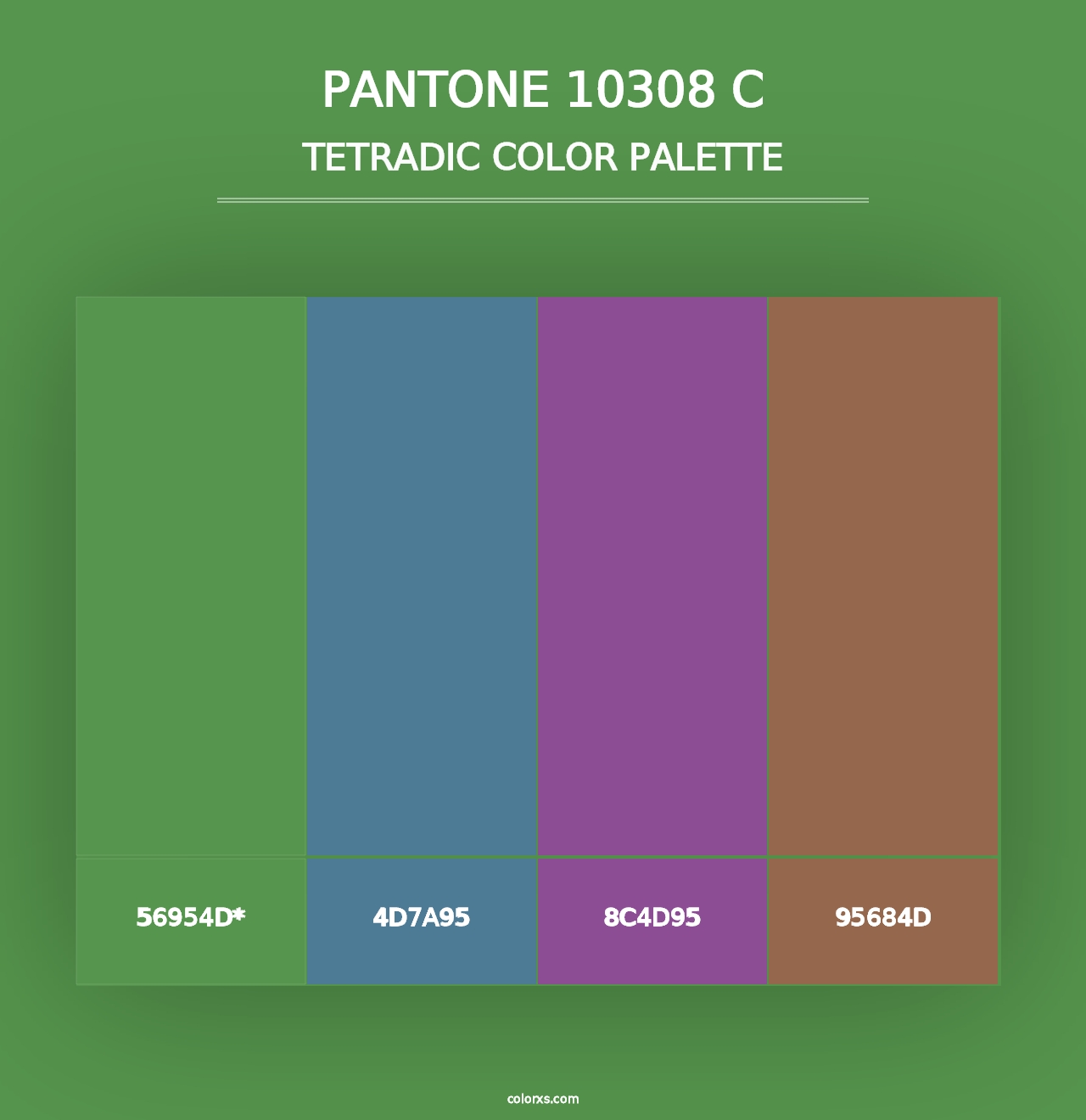 PANTONE 10308 C - Tetradic Color Palette