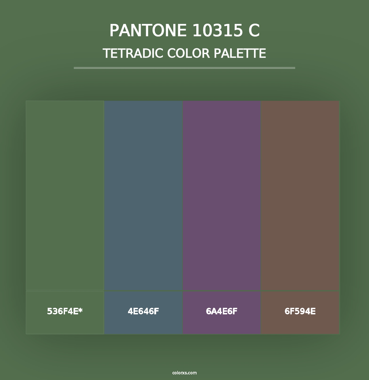 PANTONE 10315 C - Tetradic Color Palette