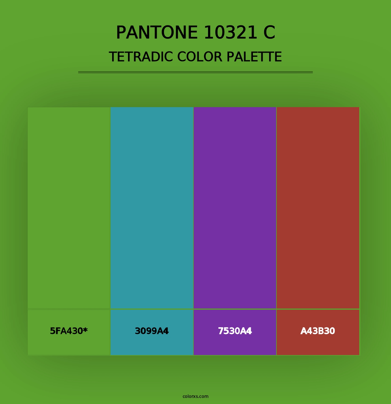 PANTONE 10321 C - Tetradic Color Palette