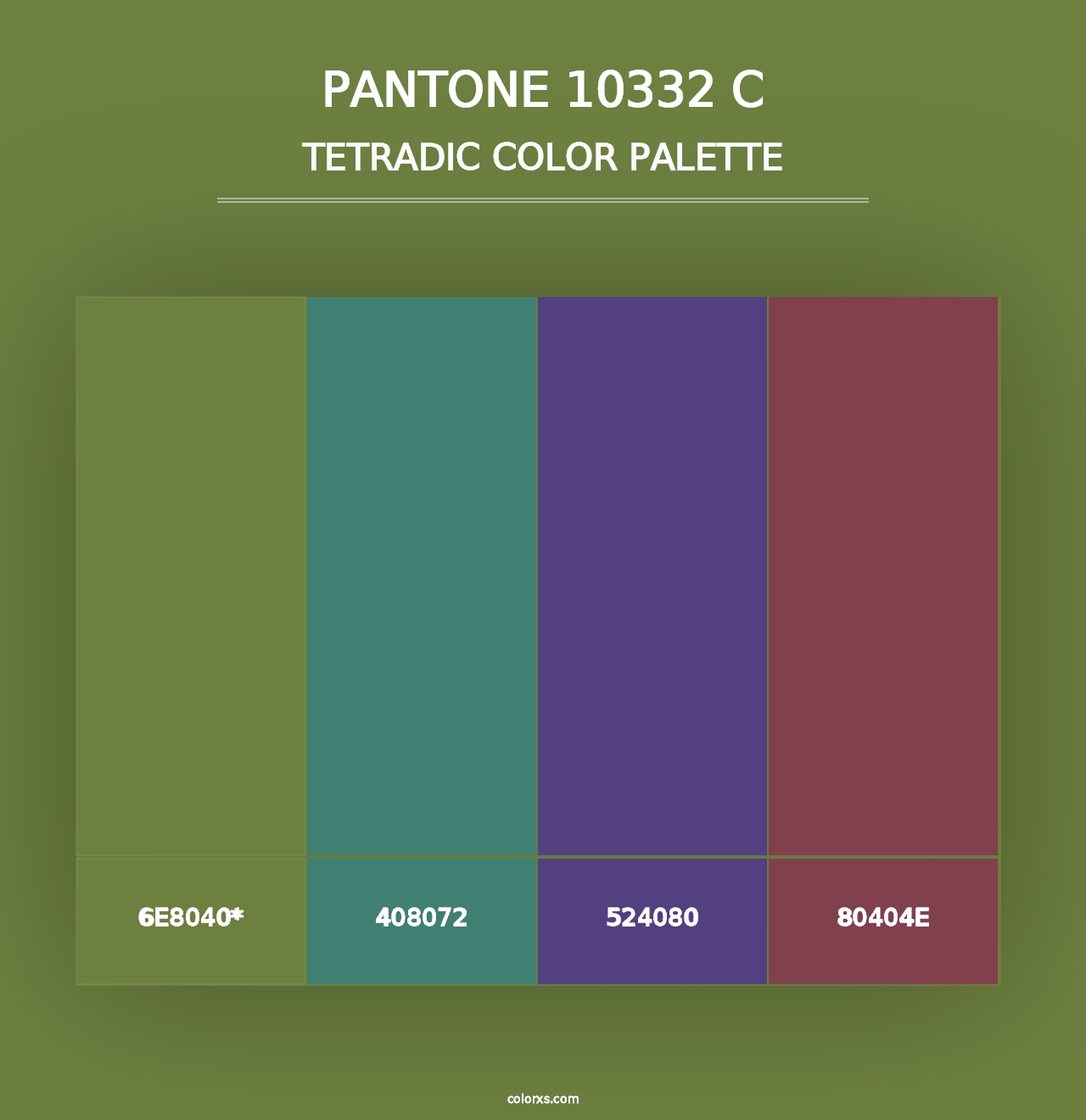 PANTONE 10332 C - Tetradic Color Palette