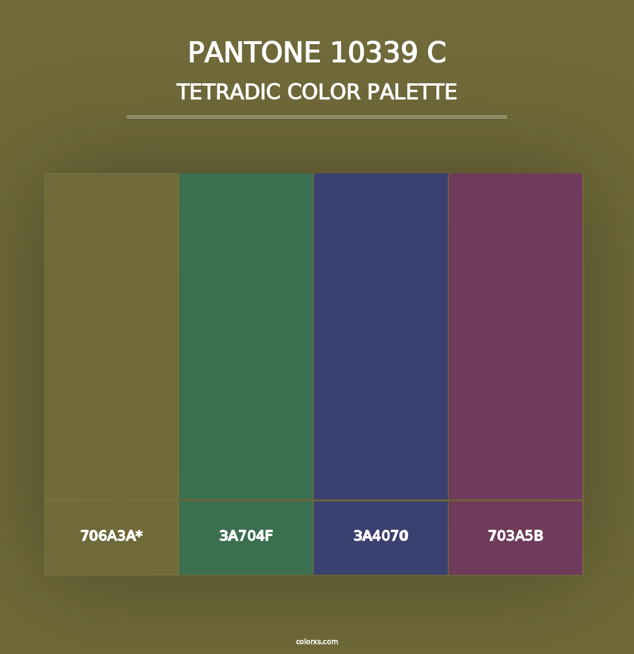 PANTONE 10339 C - Tetradic Color Palette