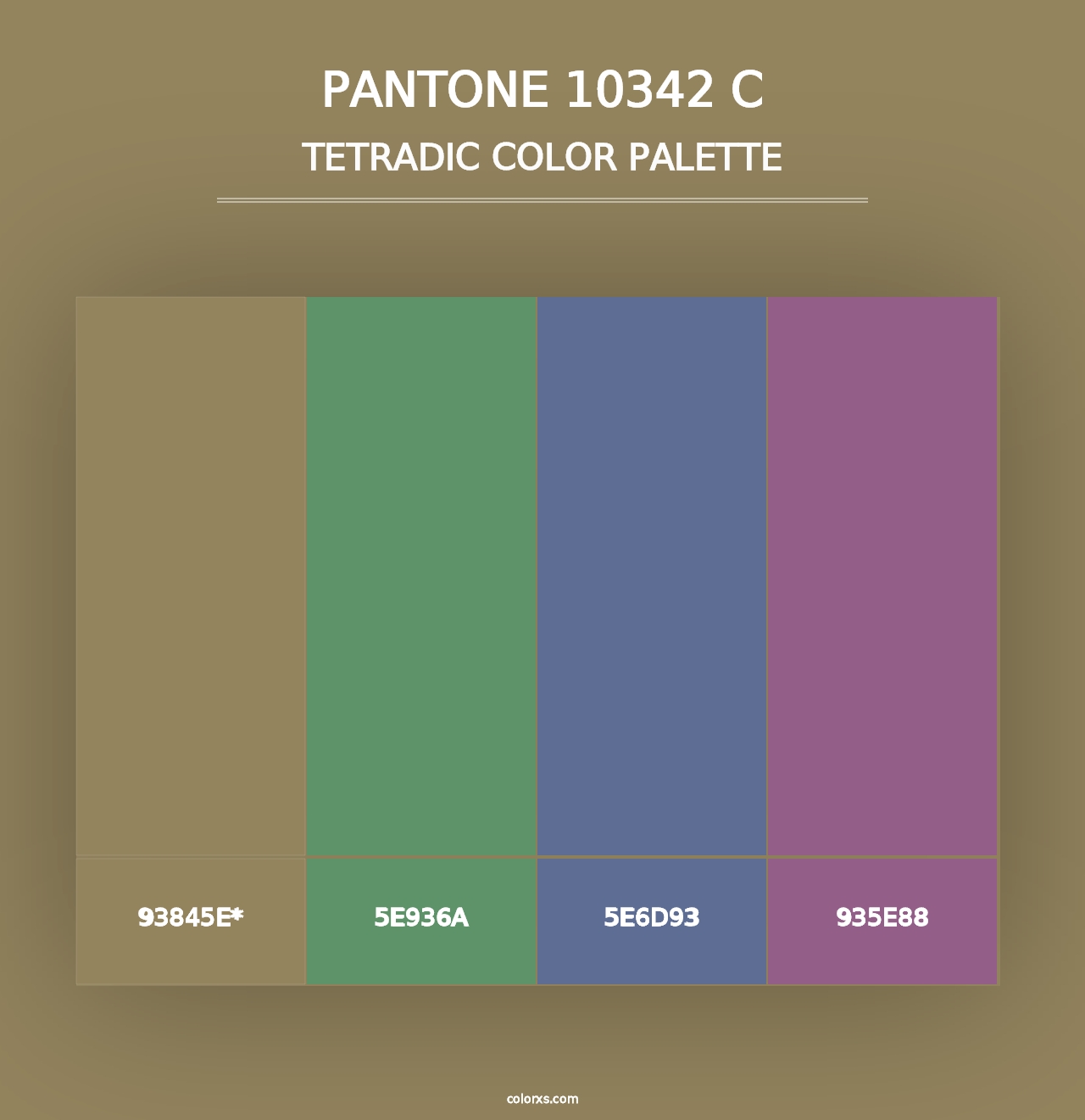 PANTONE 10342 C - Tetradic Color Palette