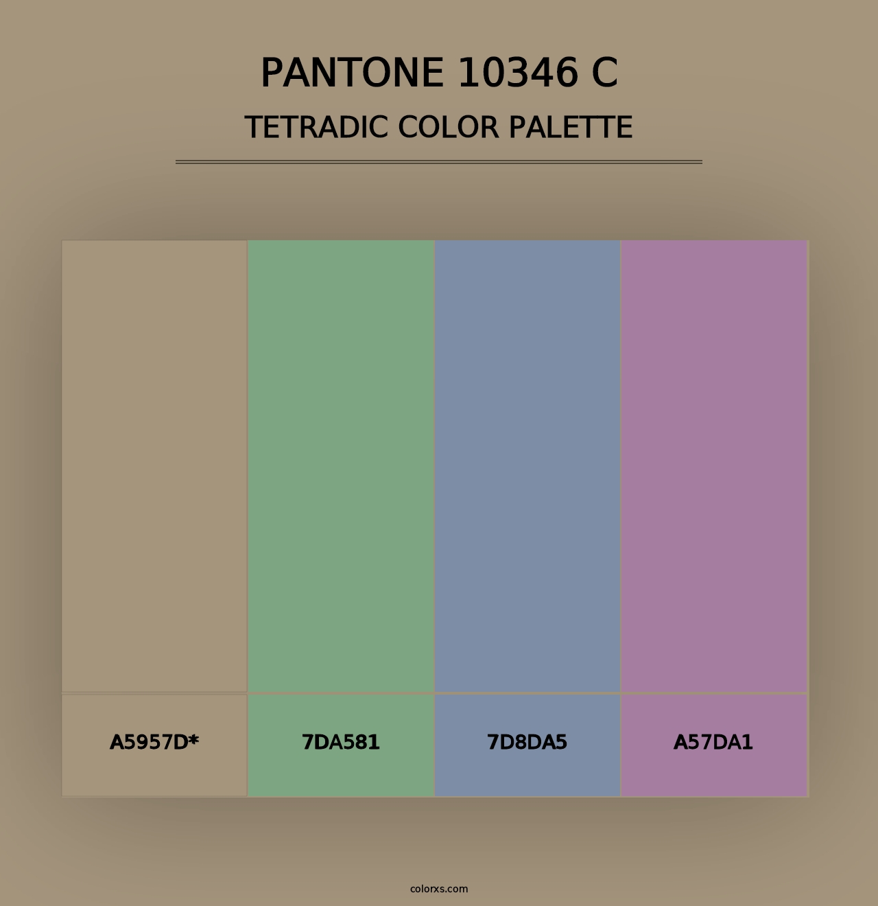 PANTONE 10346 C - Tetradic Color Palette