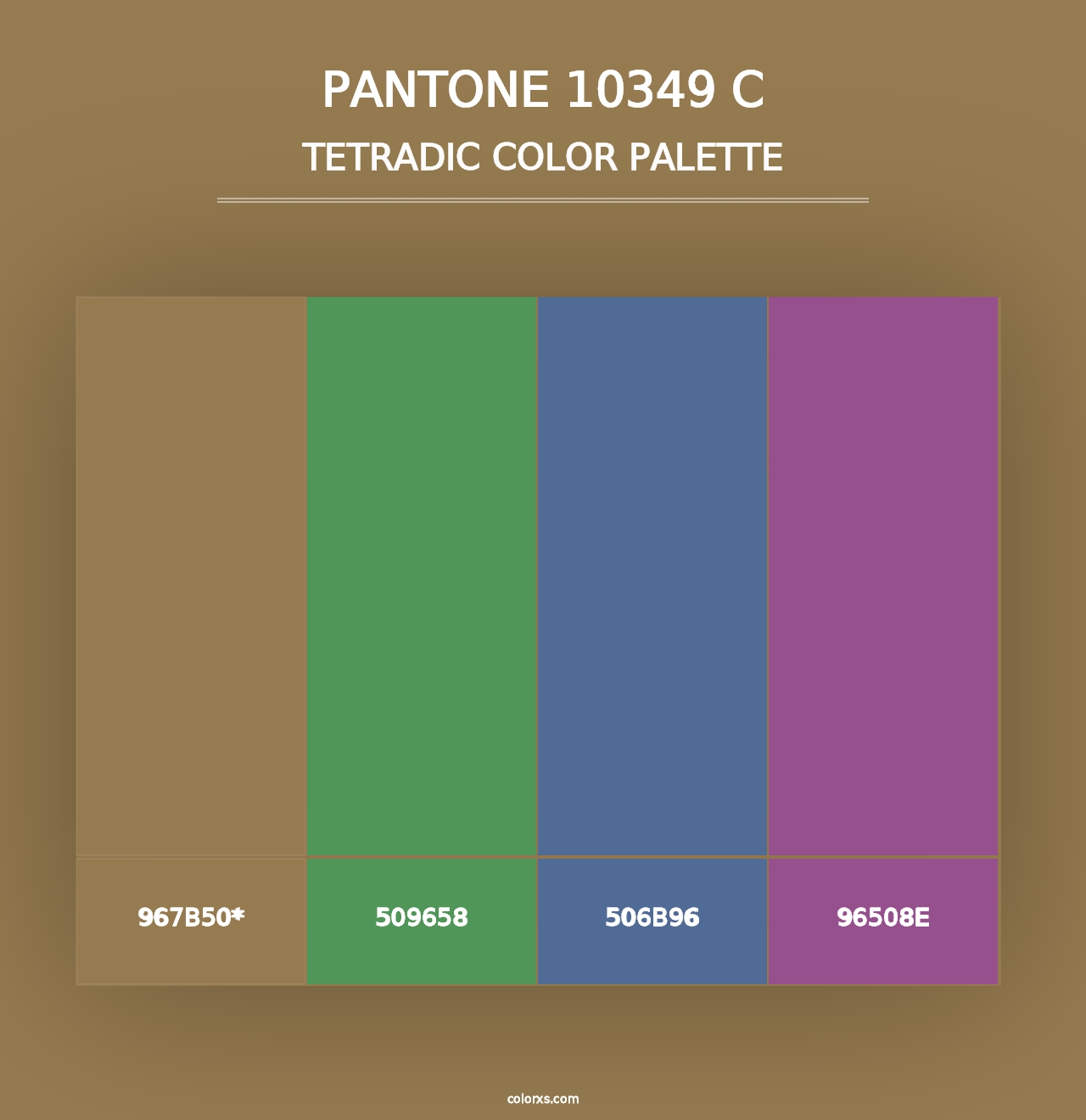 PANTONE 10349 C - Tetradic Color Palette