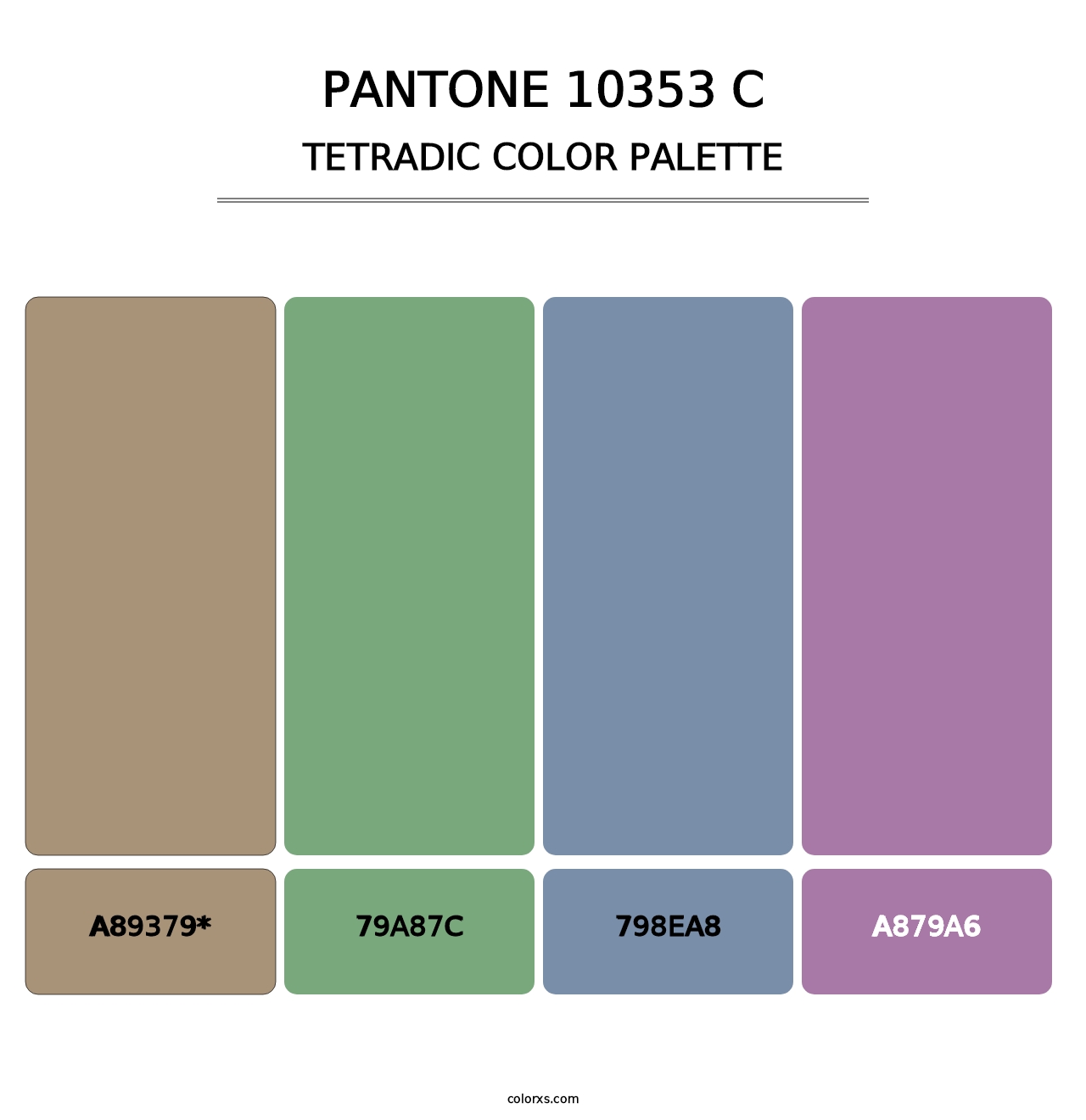 PANTONE 10353 C - Tetradic Color Palette